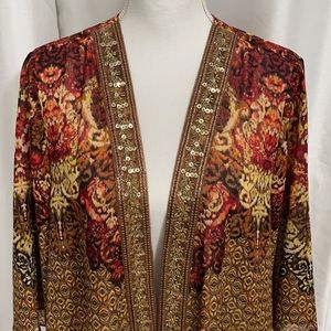 Boho Kimono Swimsuit Cover-up- (14W/16W)